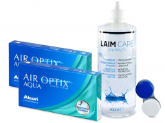 Air Optix Aqua (2x3 lęšiai) + valomasis tirpalas Laim-Care 400 ml