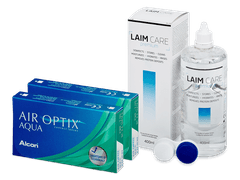 Air Optix Aqua (2x3 lęšiai) + Laim Care valomasis tirpalas 400 ml