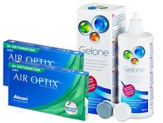 Air Optix for Astigmatism (2x3 lęšiai) + valomasis tirpalas Gelone 360 ml