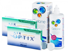 Air Optix for Astigmatism (2x3 lęšiai) + valomasis tirpalas Gelone 360 ml
