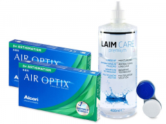 Air Optix for Astigmatism (2x3 lęšiai) + valomasis tirpalas Laim-Care 400 ml