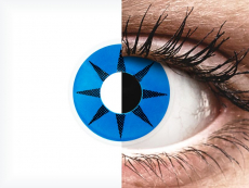 ColourVUE Crazy Lens - Blue Star - be dioptrijų (2 lęšiai)