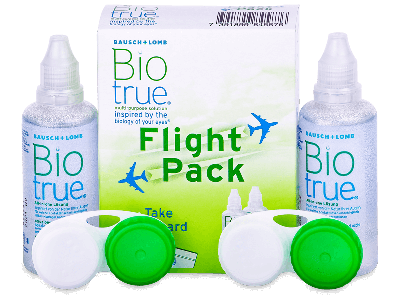 Valomasis tirpalas Biotrue Flight Pack 2 x 60 ml
