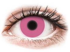 ColourVUE Crazy Glow Pink - be dioptrijų (2 lęšiai)