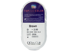 TopVue Color - Brown - su dioptrijomis (2 lęšiai)