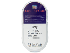 TopVue Color - Grey - be dioptrijų (2 lęšiai)
