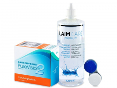 PureVision 2 for Astigmatism (6 lęšiai) + valomasis tirpalas Laim-Care 400 ml