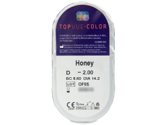 TopVue Color - Honey - su dioptrijomis (2 lęšiai)