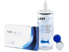 TopVue Air (6 lęšiai) + valomasis tirpalas Laim-Care 400 ml