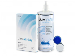 Clear All-Day (6 lęšiai) + valomasis tirpalas Laim-Care 400 ml