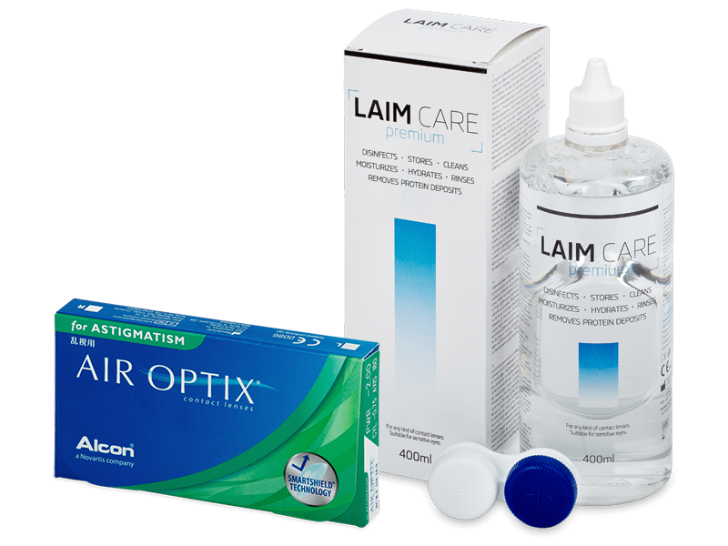 Air Optix for Astigmatism (6 lęšiai) + valomasis tirpalas LAIM CARE 400 ml