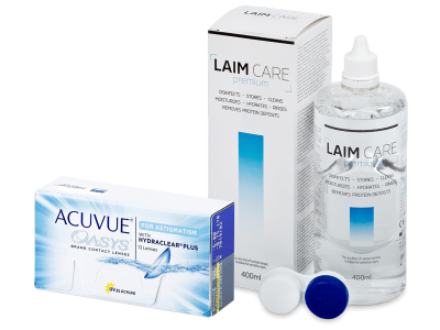 Acuvue Oasys for Astigmatism (12 lęšių) + valomasis tirpalas Laim-Care 400 ml