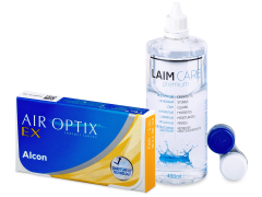 Air Optix EX (3 lęšiai) + valomasis tirpalas Laim-Care 400 ml