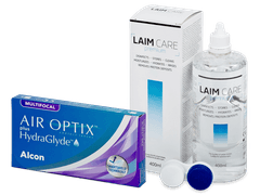Air Optix plus HydraGlyde Multifocal (6 lęšiai) + Laim Care valomasis tirpalas 400 ml