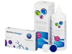 Biofinity Energys (3 lęšiai) + valomasis tirpalas Gelone 360 ml