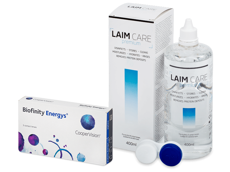 Biofinity Energys (3 lęšiai) + valomasis tirpalas Laim-Care 400 ml