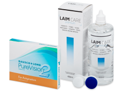 PureVision 2 for Astigmatism (3 lęšiai) + valomasis tirpalas Laim-Care 400 ml