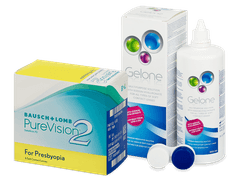 PureVision 2 for Presbyopia (6 lęšiai) + valomasis tirpalas Gelone 360 ml