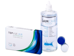 TopVue Air for Astigmatism (3 lęšiai) + valomasis tirpalas Laim-Care 400 ml