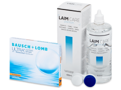 Bausch + Lomb ULTRA for Astigmatism (3 lęšiai) + valomasis tirpalas Laim-Care 400 ml