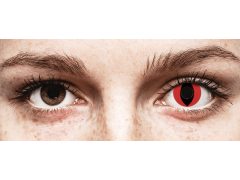 CRAZY LENS - Cat Eye Red - vienadieniai be dioptrijų (2 lęšiai)