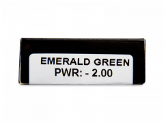 CRAZY LENS - Emerald Green - vienadieniai su dioptrijomis (2 lęšiai)