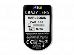 CRAZY LENS - Harlequin - vienadieniai be dioptrijų (2 lęšiai)
