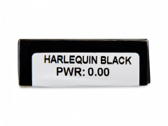 CRAZY LENS - Harlequin Black - vienadieniai be dioptrijų (2 lęšiai)