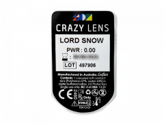 CRAZY LENS - Lord Snow - vienadieniai be dioptrijų (2 lęšiai)