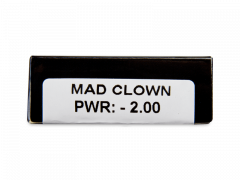 CRAZY LENS - Mad Clown - vienadieniai su dioptrijomis (2 lęšiai)