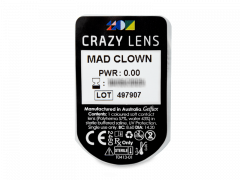 CRAZY LENS - Mad Clown - vienadieniai be dioptrijų (2 lęšiai)