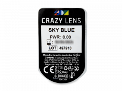 CRAZY LENS - Sky Blue - vienadieniai be dioptrijų (2 lęšiai)
