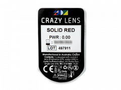 CRAZY LENS - Solid Red - vienadieniai be dioptrijų (2 lęšiai)