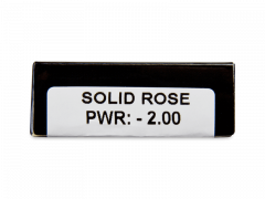 CRAZY LENS - Solid Rose - vienadieniai su dioptrijomis (2 lęšiai)