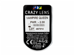 CRAZY LENS - Vampire Queen - vienadieniai su dioptrijomis (2 lęšiai)