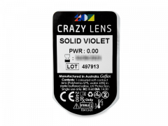 CRAZY LENS - Solid Violet - vienadieniai be dioptrijų (2 lęšiai)