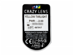 CRAZY LENS - Yellow Twilight - vienadieniai su dioptrijomis (2 lęšiai)