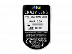 CRAZY LENS - Yellow Twilight - vienadieniai be dioptrijų (2 lęšiai)