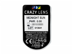 CRAZY LENS - Midnight Sun - vienadieniai be dioptrijų (2 lęšiai)