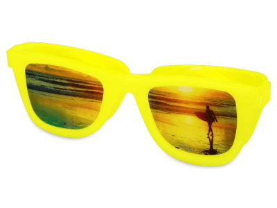 OptiShades lęšių dėkliukas - geltonas 