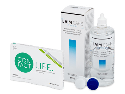 Contact Life spheric (6 lęšiai) + valomasis tirpalas Laim-Care 400 ml