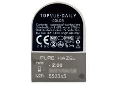 TopVue Daily Color - Pure Hazel - vienadieniai su dioptrijomis (2 lęšiai)