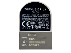 TopVue Daily Color - Blue - vienadieniai be dioptrijų (2 lęšiai)