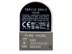 TopVue Daily Color - Pure Hazel - vienadieniai be dioptrijų (2 lęšiai)