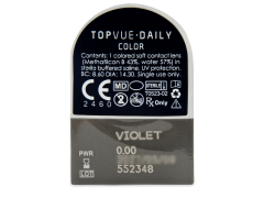 TopVue Daily Color - Violet - vienadieniai be dioptrijų (2 lęšiai)