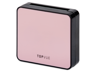 Lęšių dėkliukas su veidrodėliu TopVue - rožinis 